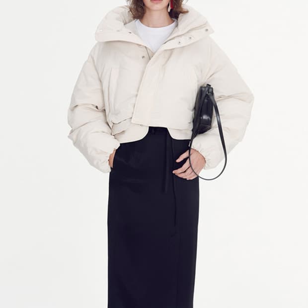 렉토 버틀러 푸퍼  숏패딩  점퍼 자켓 크롭 블랙