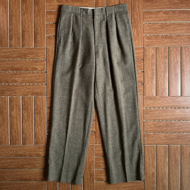 Vintage two tuck check slacks trouser