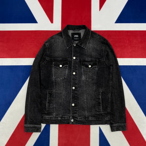 자라 흑청데님자켓 M 실측 L 