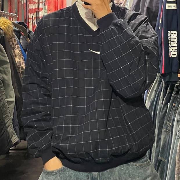 [IM] Nike 나이키 네이비 체크 웜업