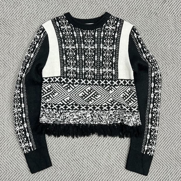 슬라이 에스닉 패턴 니트 v0850