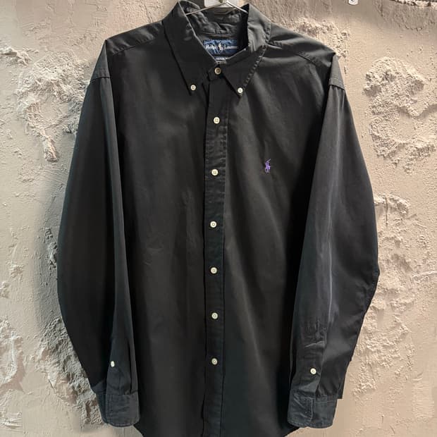 폴로 랄프로렌 POLO  커스텀핏 옥스포드 셔츠 블랙 XL