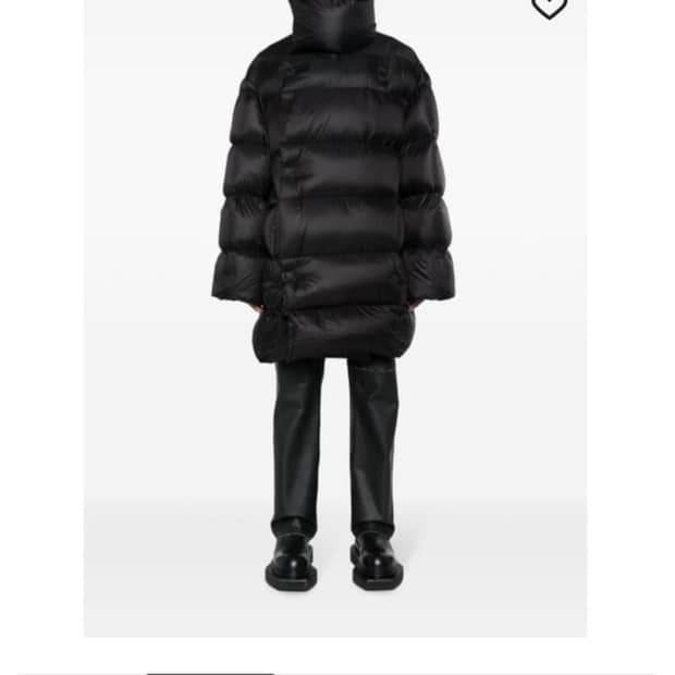23fw 릭오웬스 퍼넬넥 구스 패딩 롱버젼