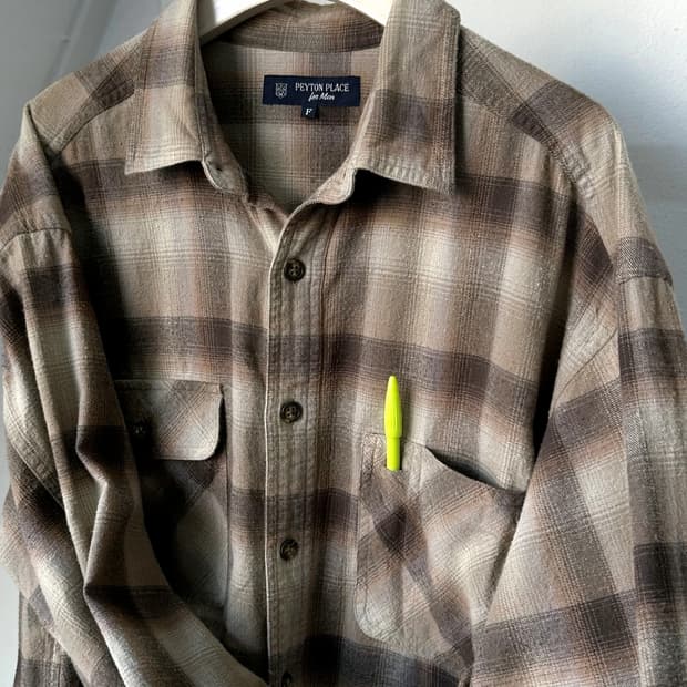 Cotton woven nel check shirt