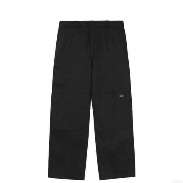 디키즈 루즈 핏 더블니 워크 팬츠 블랙
