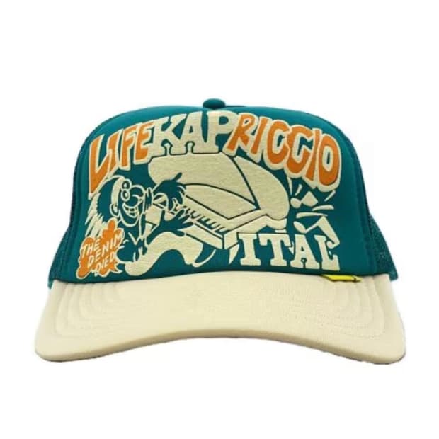 캐피탈 로고프린팅 메쉬볼캡