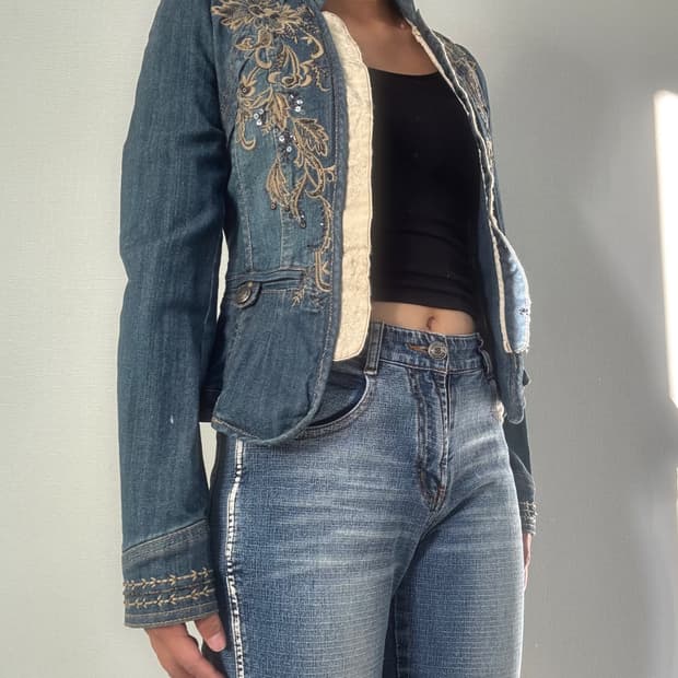 오리엔탈 데님 자켓