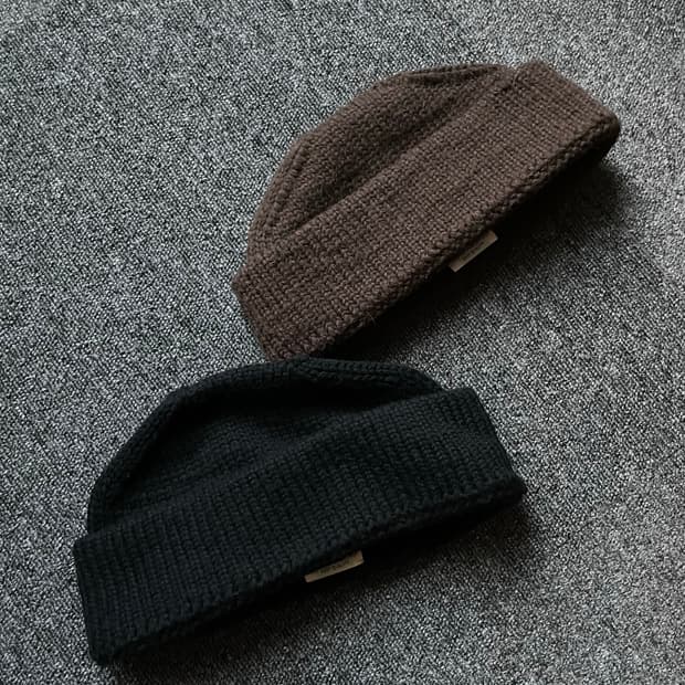 피그벨 21AW 알파카울 밀 와치캡 빈티지브라운