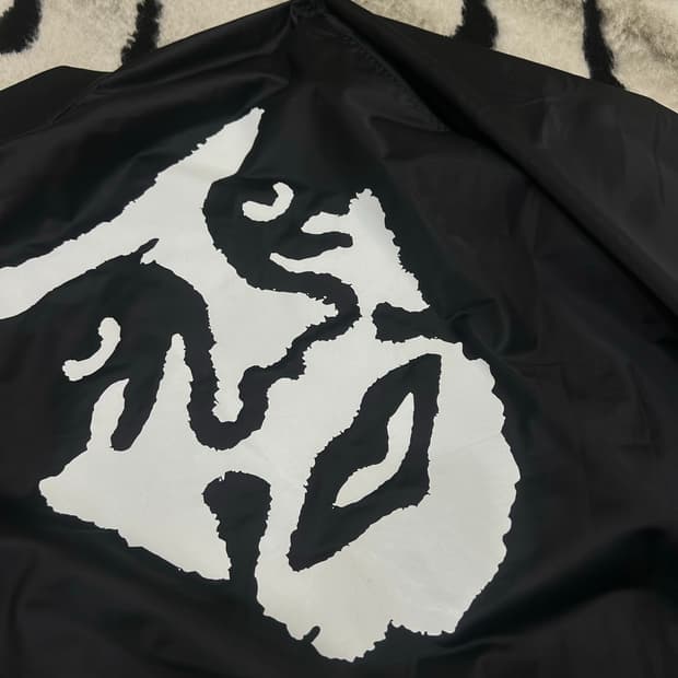 [L]OBEY 빅로고 프린팅 코치자켓/블랙