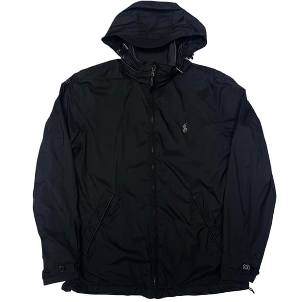 폴로 랄프로렌 블랙후드바람막이 S