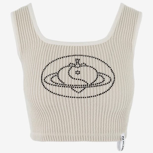 플라즈마스페어 크롭 니트 슬리브리스