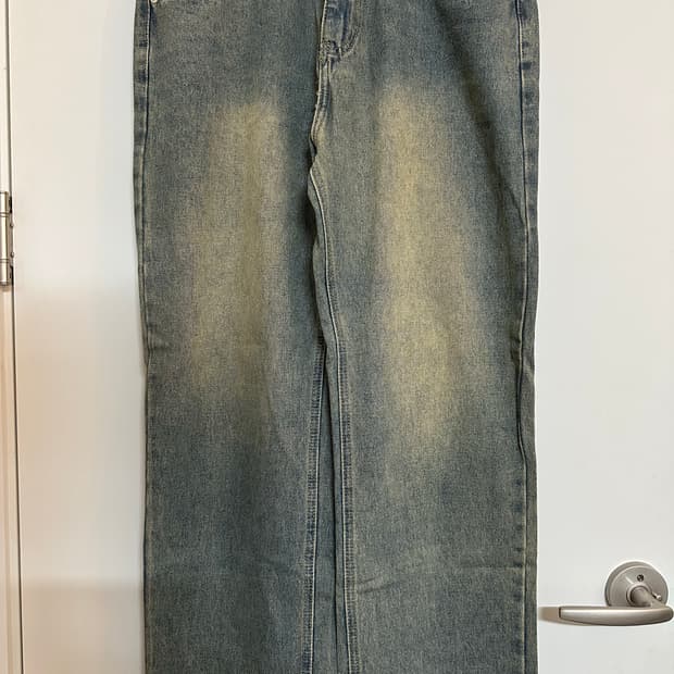 업탠트 스튜디오 워싱 청바지 데님