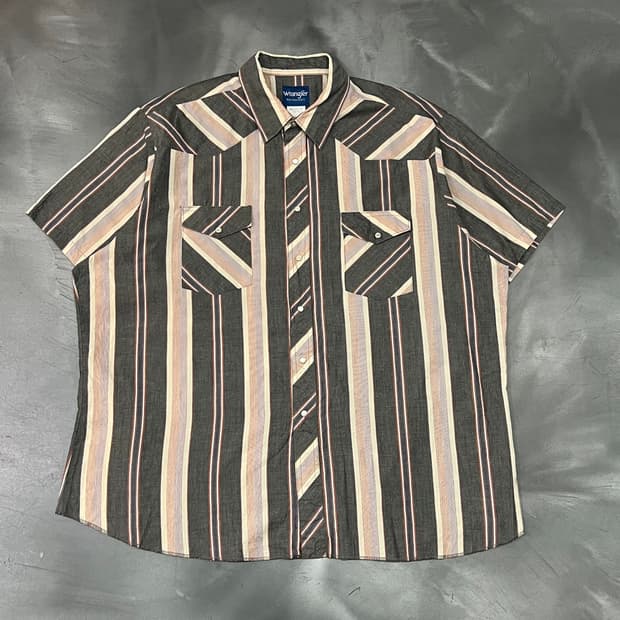  랭글러 멀티 스트라이프 웨스턴 하프 셔츠 y16435