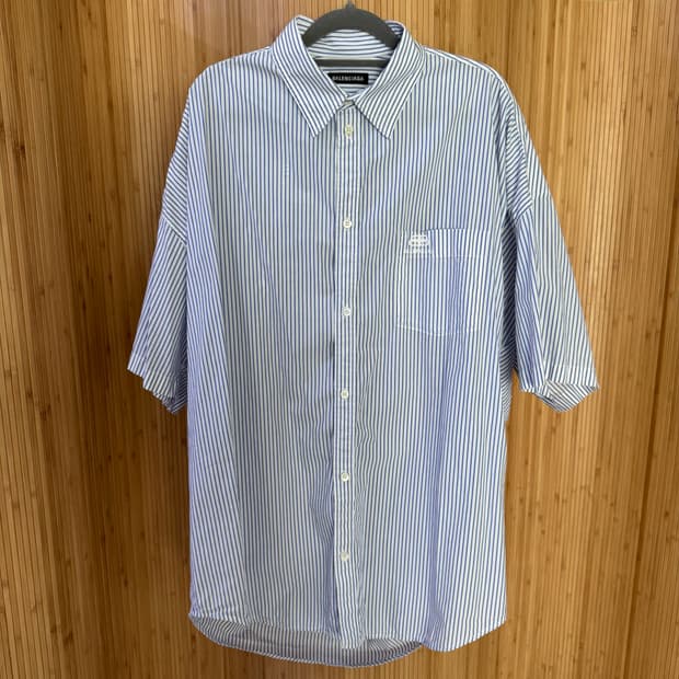 Balenciaga 발렌시아가 스트라이프 반팔 셔츠