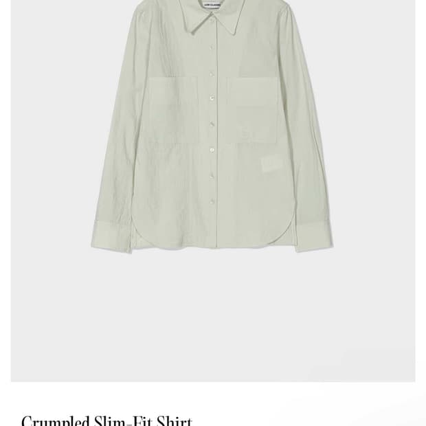 [로우클래식] Crumpled Slim-Fit Shirt Mint