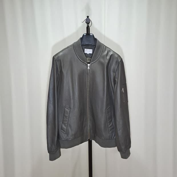 (택포) 헤스티지 양가죽 마원 블루종 빅사이즈 115 B522