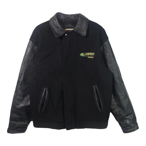 NORTH END 소가죽 바시티 자켓 M