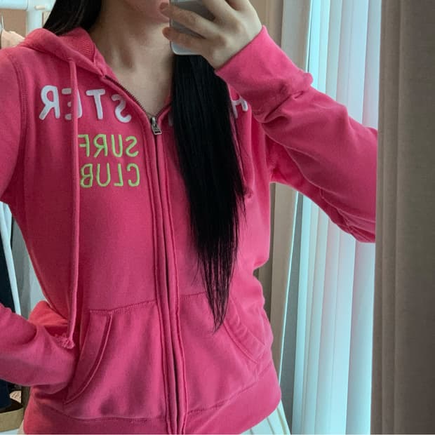 HOLLISTER 우먼 빅로고 후드 집업