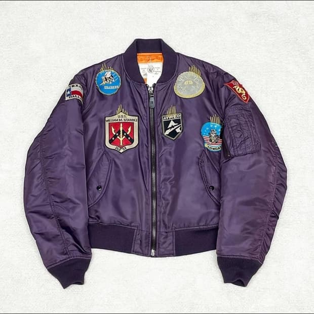 재팬 아비렉스 퍼플 탑건 패치 MA-1