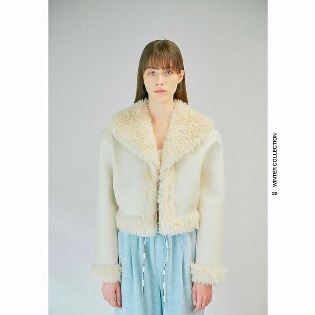 다이애그널 리버서블 무스탕