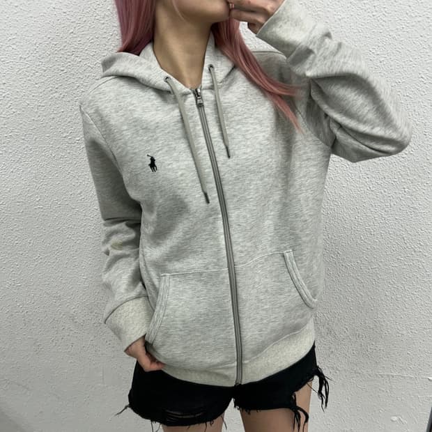 폴로 랄프로렌 블랙포니 백멜란지 후드집업