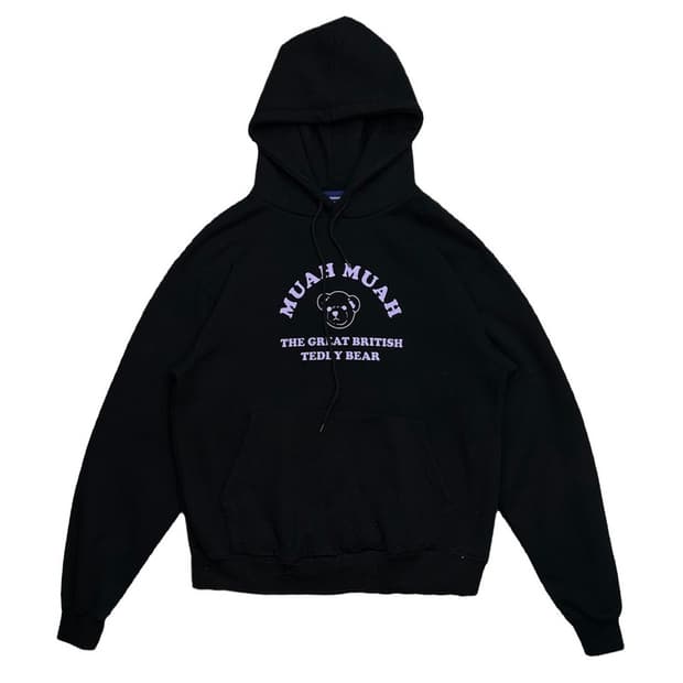 무아무아 테디베어 그래픽 후드티 F