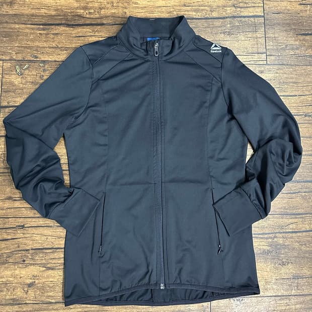 리복 REEBOK 블랙 기능성 트레이닝 집업 자켓 여성 85