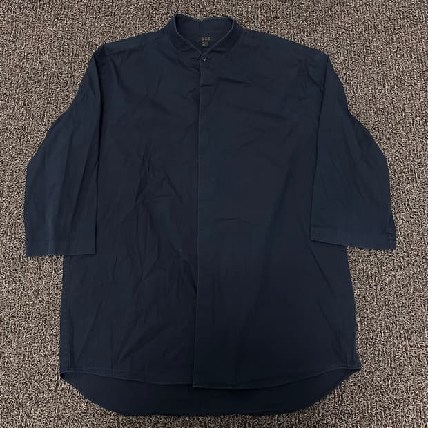 COS 코스 차이나넥 셔츠 네이비 XL