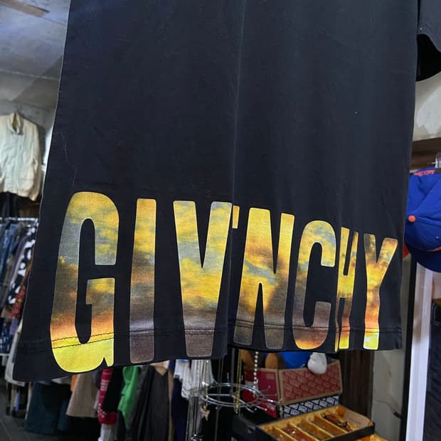 2019 Givenchy 지방시 선셋 로고 그래픽 반팔