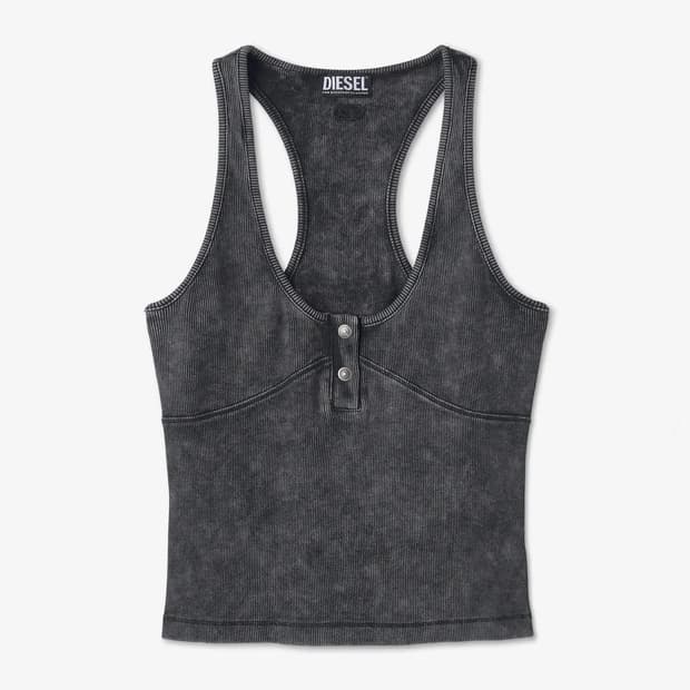 디젤 여성 T 애니스 민소매 티셔츠 - 블랙 s