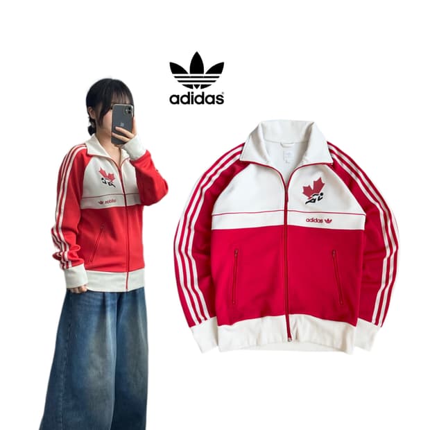 아디다스 구 캐나다 베켄바우어 트랙탑 져지
