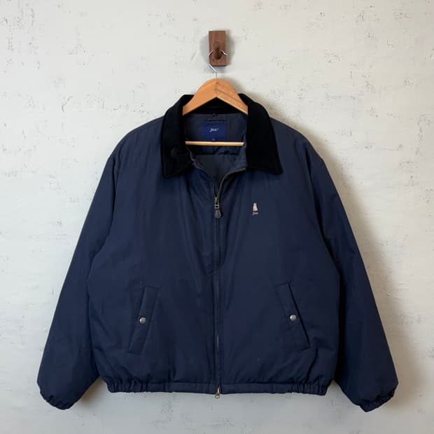 예일 쇼트 푸퍼 자켓 네이비