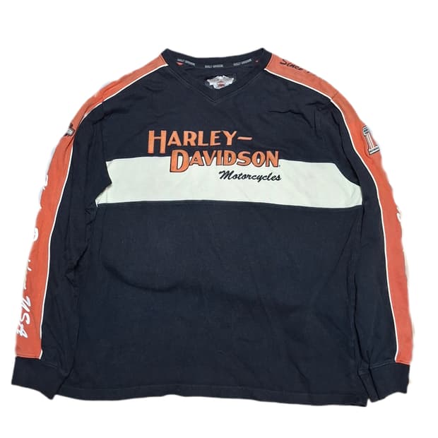 00s 할리데이비슨 브이넥 스웻셔츠