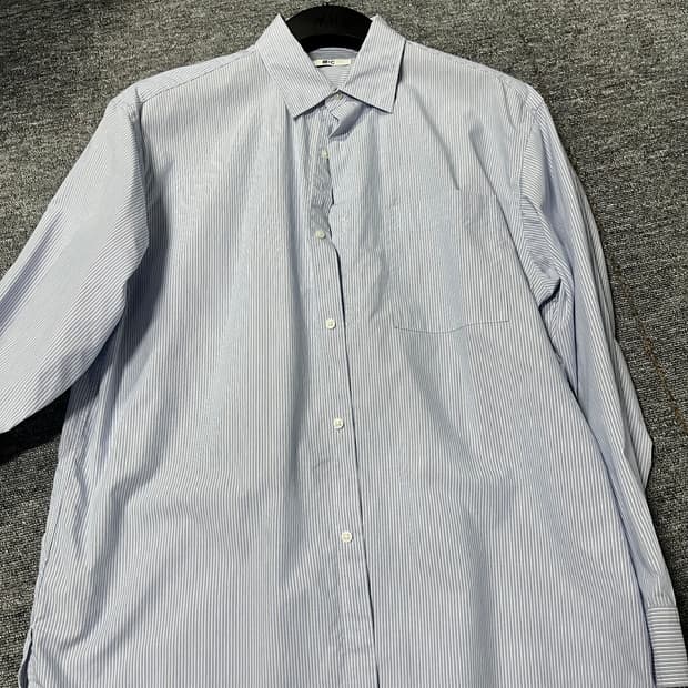 유니클러c 오버핏셔츠 블루 M