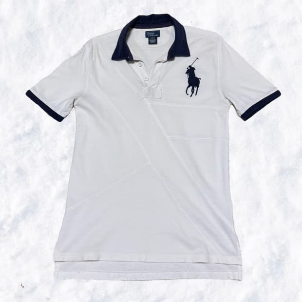 폴로 랄프로렌 빅포니 화이트 네이비 반팔