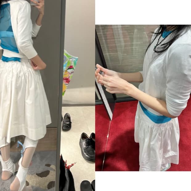 메종 마르지엘라 MM6 Sheer Layered Sweater