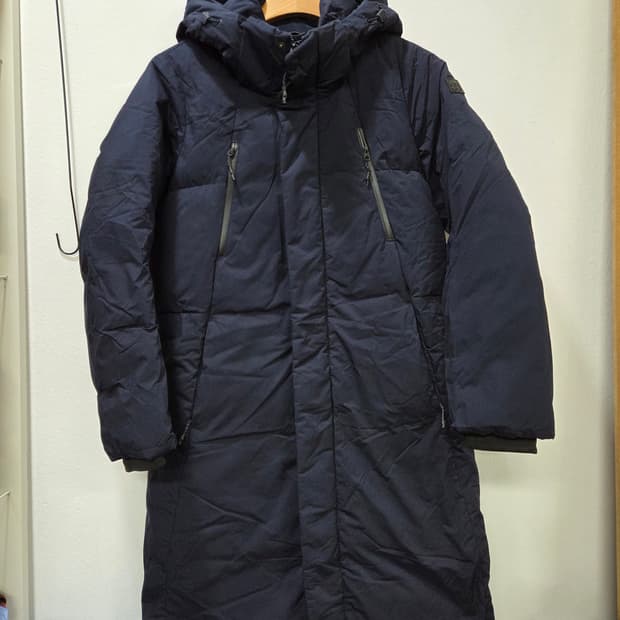 코오롱스포츠 네이비 구스다운 롱패딩 85