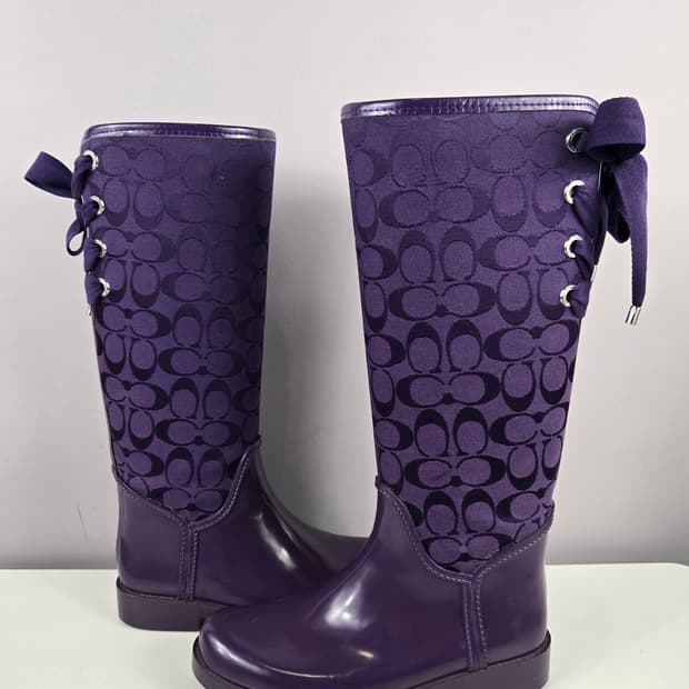 COACH 코치 레인 부츠 장화 8B 245-250 신발 정품