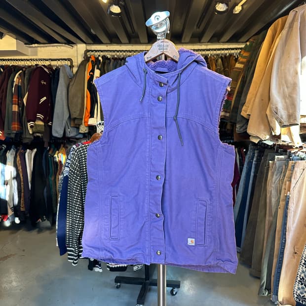 칼하트 쉐르파 라이닝 컨버스 후드 베스트