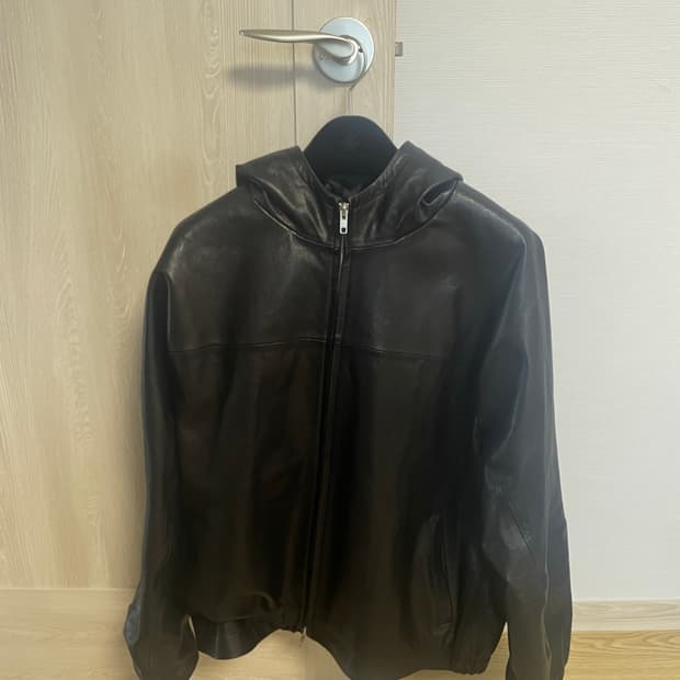 [M]유스 후디드 레더 점퍼