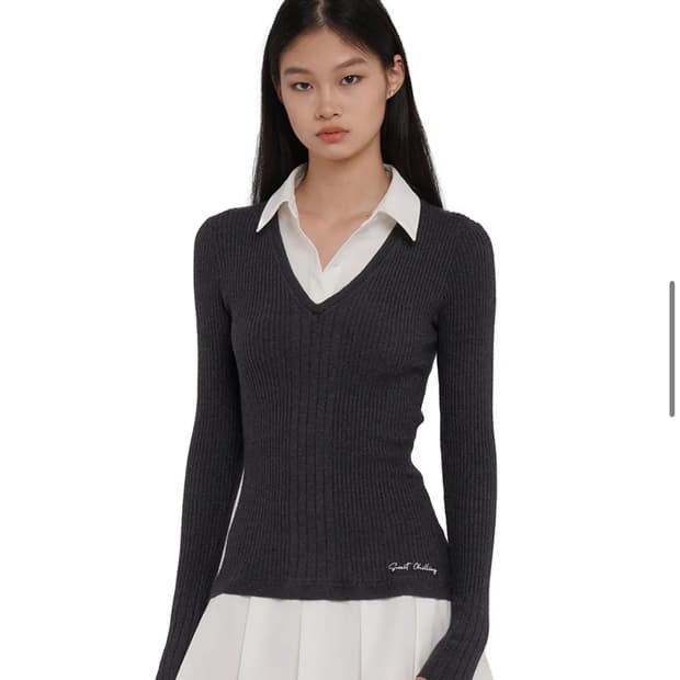 Sweet Chilling 스윗칠링 셔츠 니트 원피스 