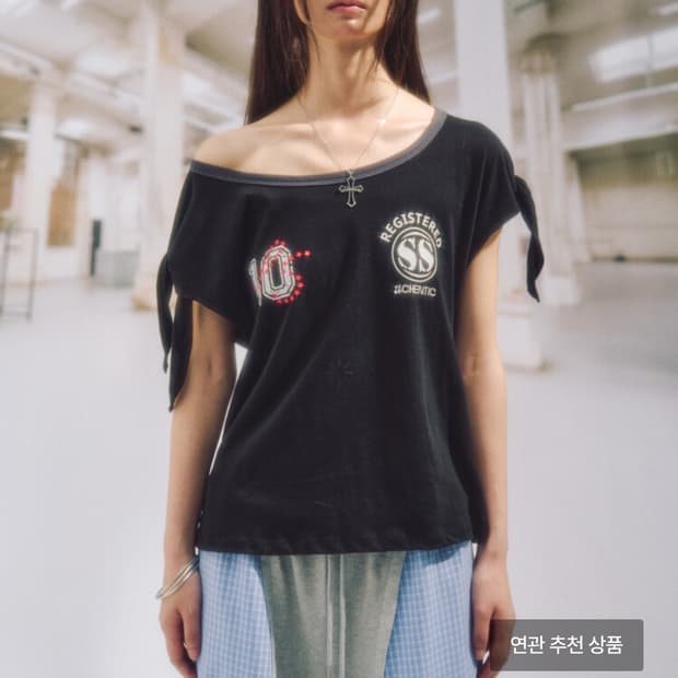 FAY NUMBERING TIED TOP_BLACK