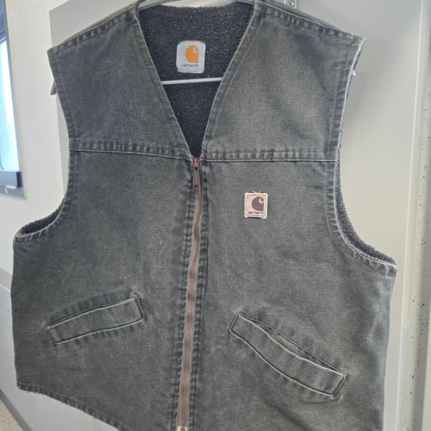 칼하트 베스트 V13 샌드스톤 덕 캔버스 Mos 조끼