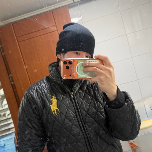 폴로 빅포니 골드 자수 퀼팅 자켓