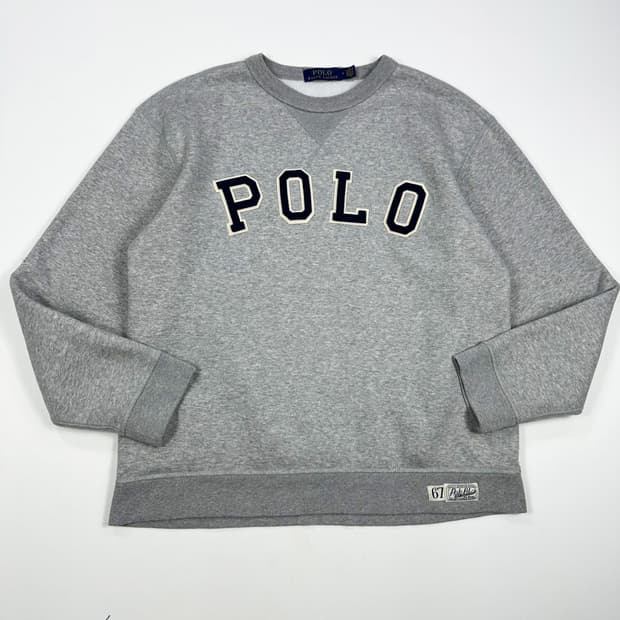 폴로 랄프로렌 클래식 스펠아웃 맨투맨 스웻셔츠 그레이 M