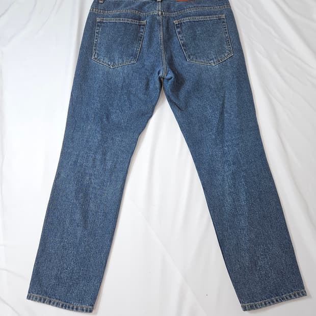 솔리드옴므 가죽패치 데님팬츠 청바지 50 (정품)