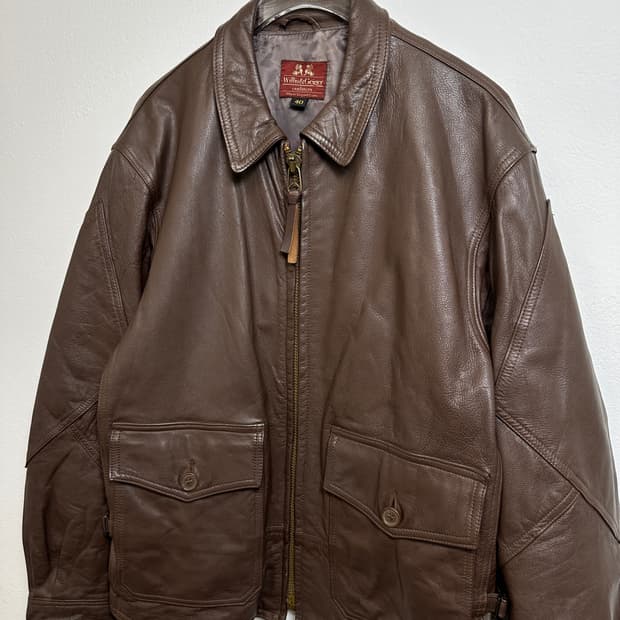 USA 80s Willis&Geiger G-8 플라이트 가죽자켓