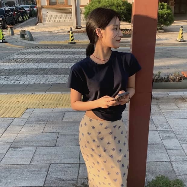 페이보릿띵스 버터 롱스커트 빈티지 플라워 아이보리