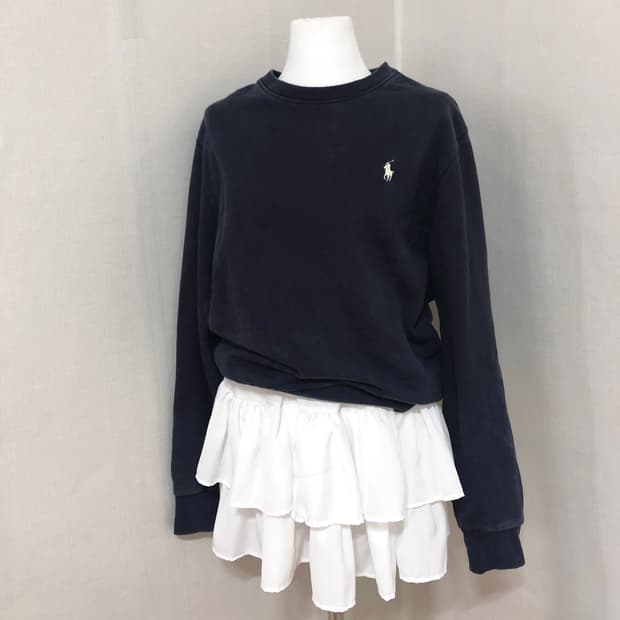 폴로 진그레이 빈티지워싱 맨투맨 S