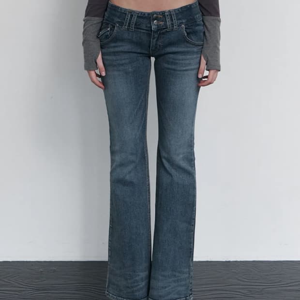 새상품) 플리즈노팔로우 토미에 Tommie 부츠컷 데님 S